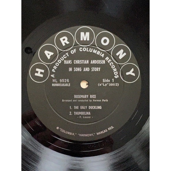 Hans Christian Andersen In Song And Story LP Rosemary Price Harmony Records VG+ - Picture 5 of 7